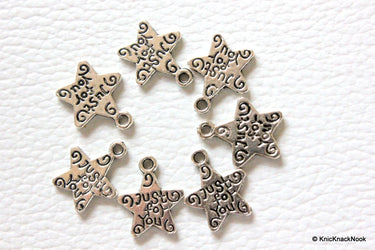 Just for you Silver Star Charms x 7